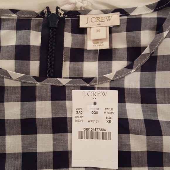 J Crew gingham blouse XS - Picture 4 of 5